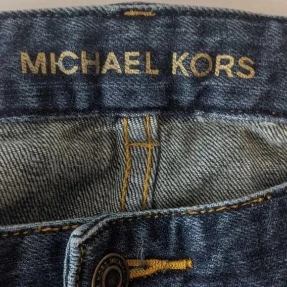 Michael Kors Brown Beaded Embroidered Straight Leg Jeans - Picture 5 of 10